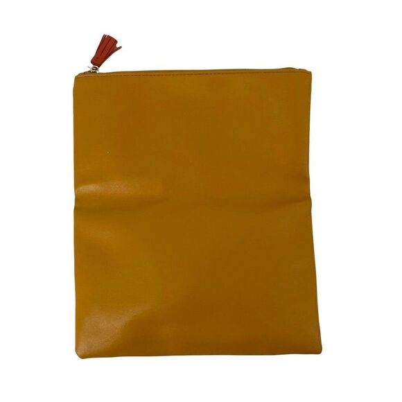 Rachel Pally Fold Over Clutch Floral Bohemian Tassel Canvas Handbag Orange Purse - Picture 4 of 6